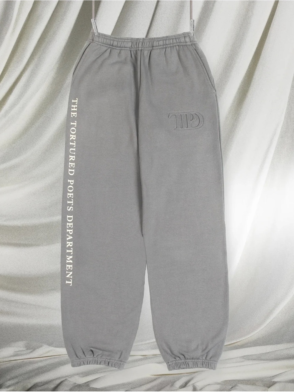TTPD Taylor Swift Grey Embossed Sweatpants |Sold Out Merch Size M 🩶